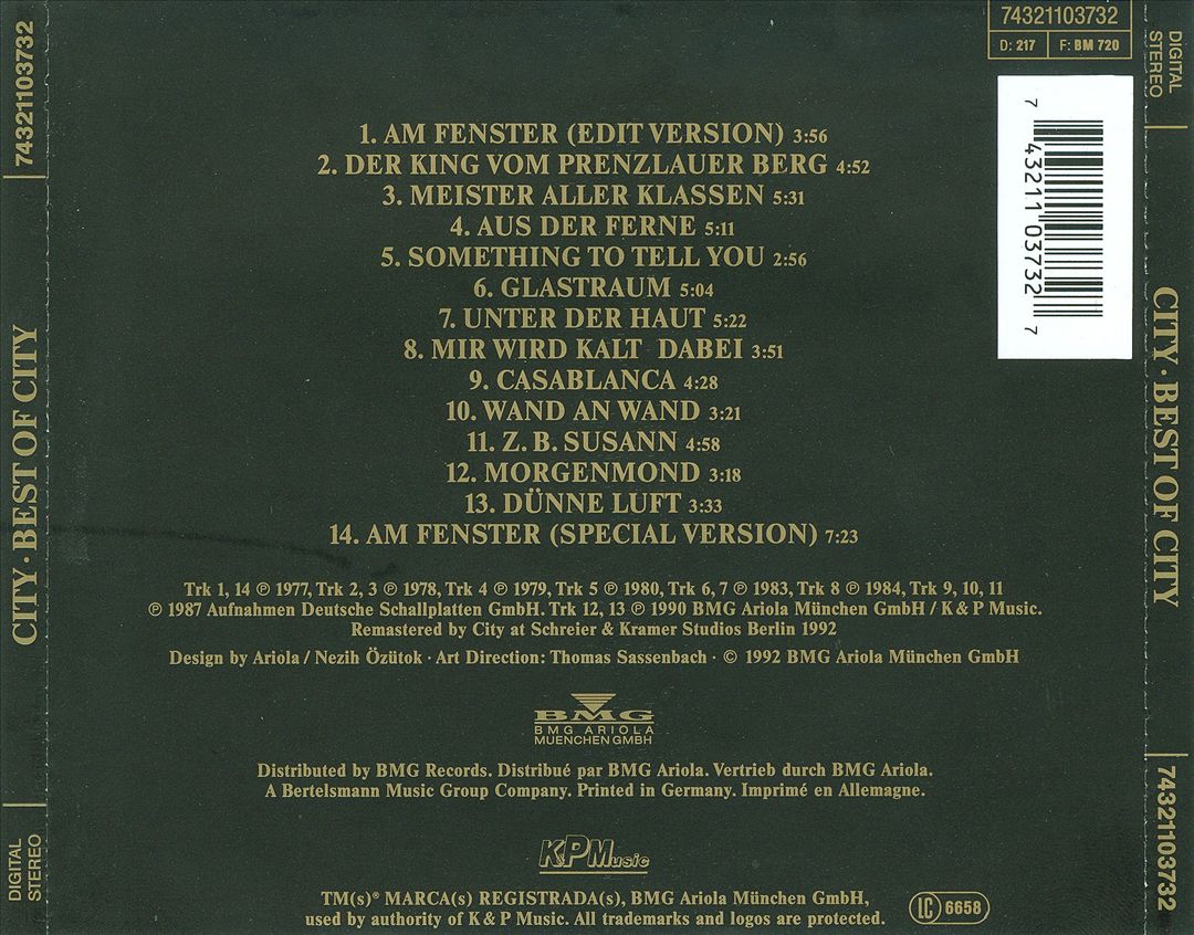 Best of City cover art