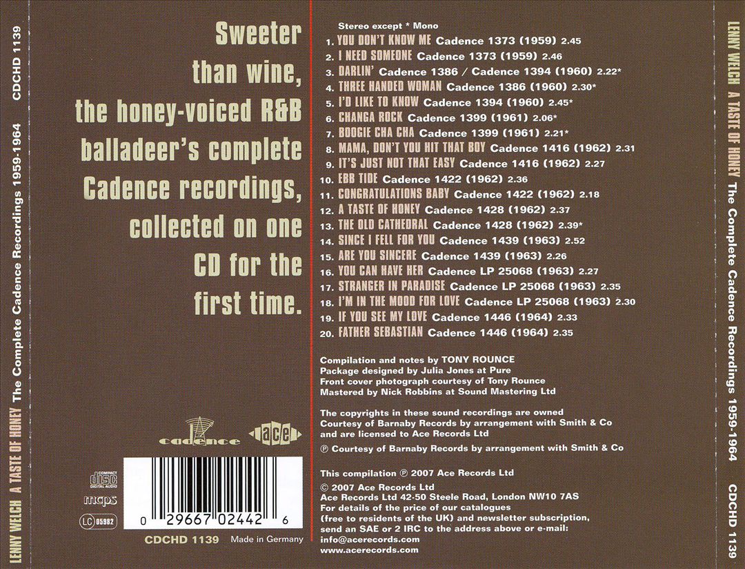 Taste of Honey cover art