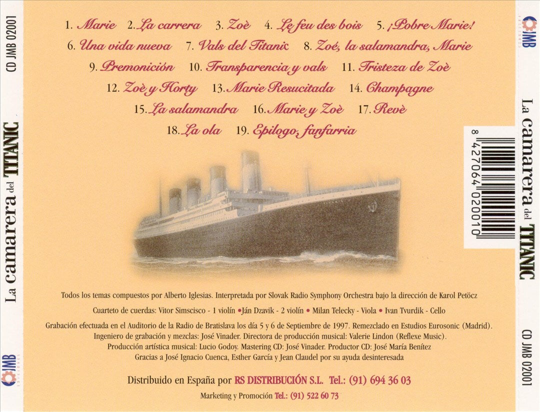 Camarera del Titanic [Original Motion Picture Soundtrack] cover art