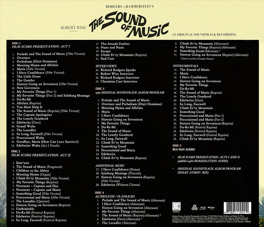Sound Of Music [Original Soundtrack Recording] [Super Deluxe Edition] [4 CD/Blu-ray Audio] cover art