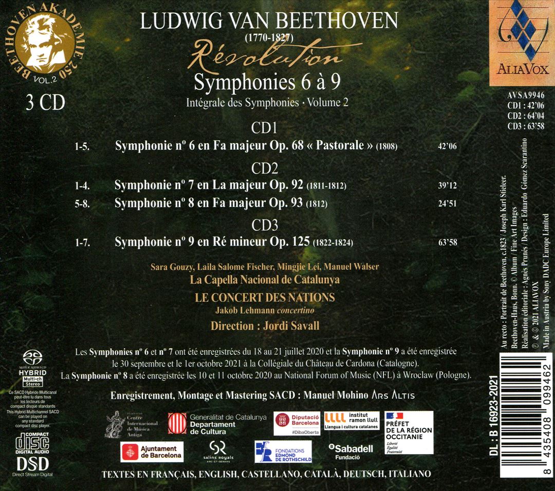 Beethoven Révolution: Symphonies 6 à 9 cover art
