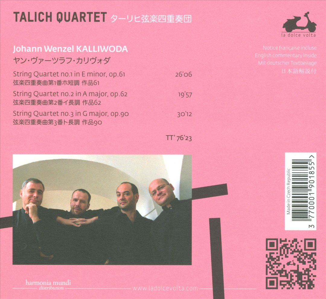 Johann Wenzel Kalliwoda: The 3 String Quartets cover art