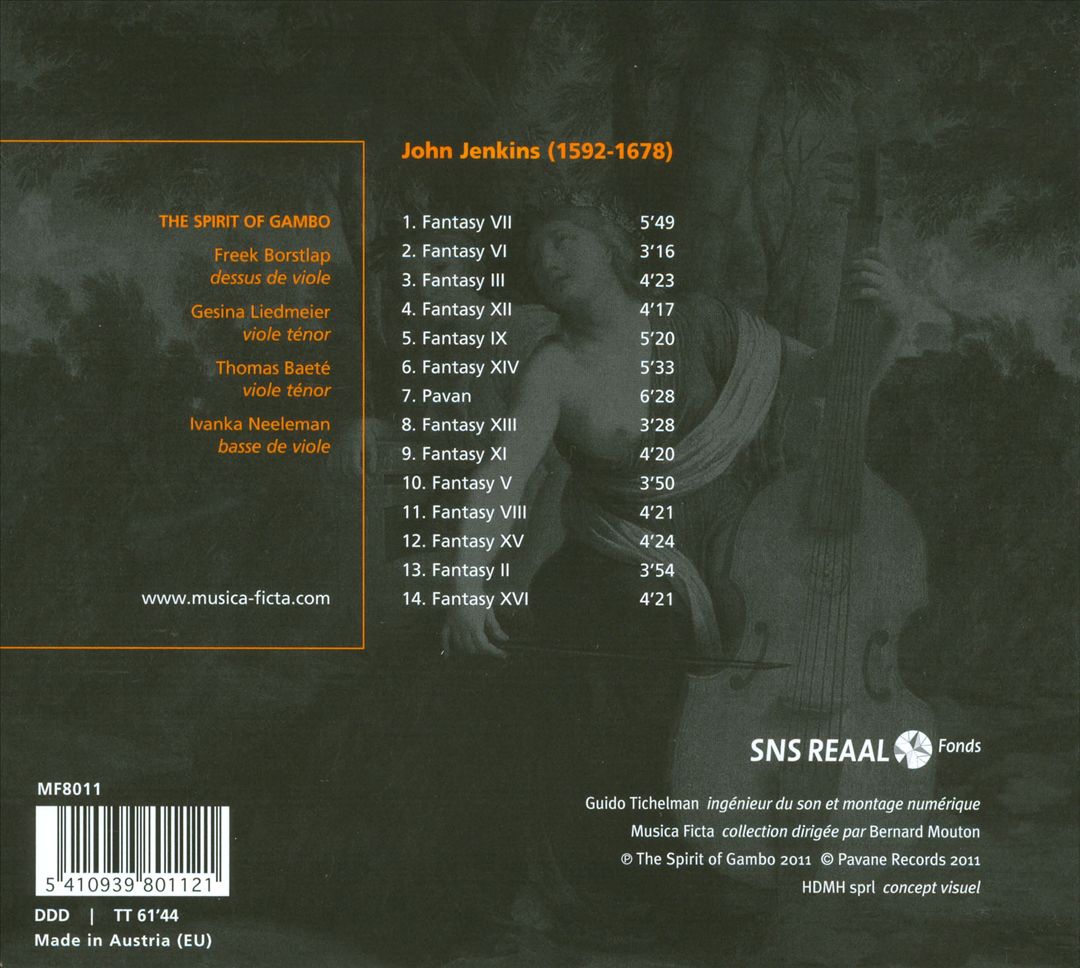 John Jenkins: Consort Music of Four Parts cover art