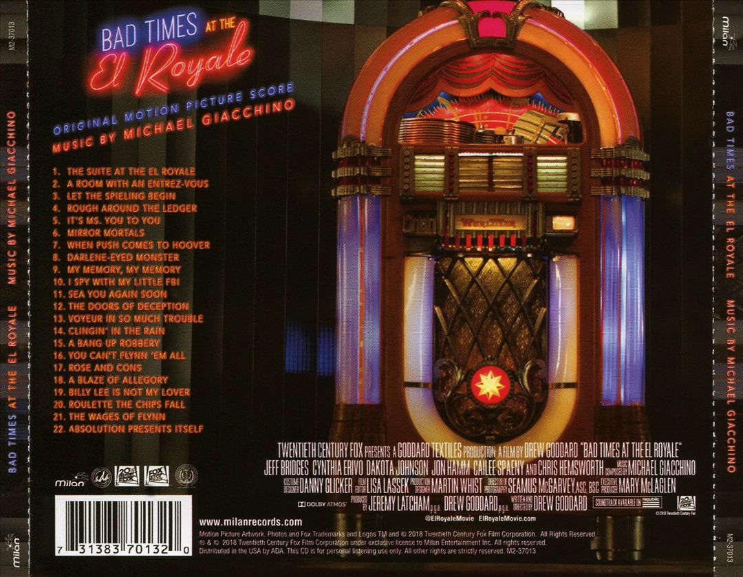 Bad Times at the El Royale [Original Motion Picture Score] cover art