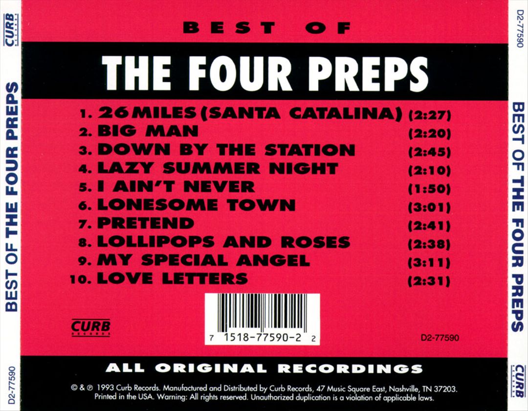 Best of the Four Preps cover art
