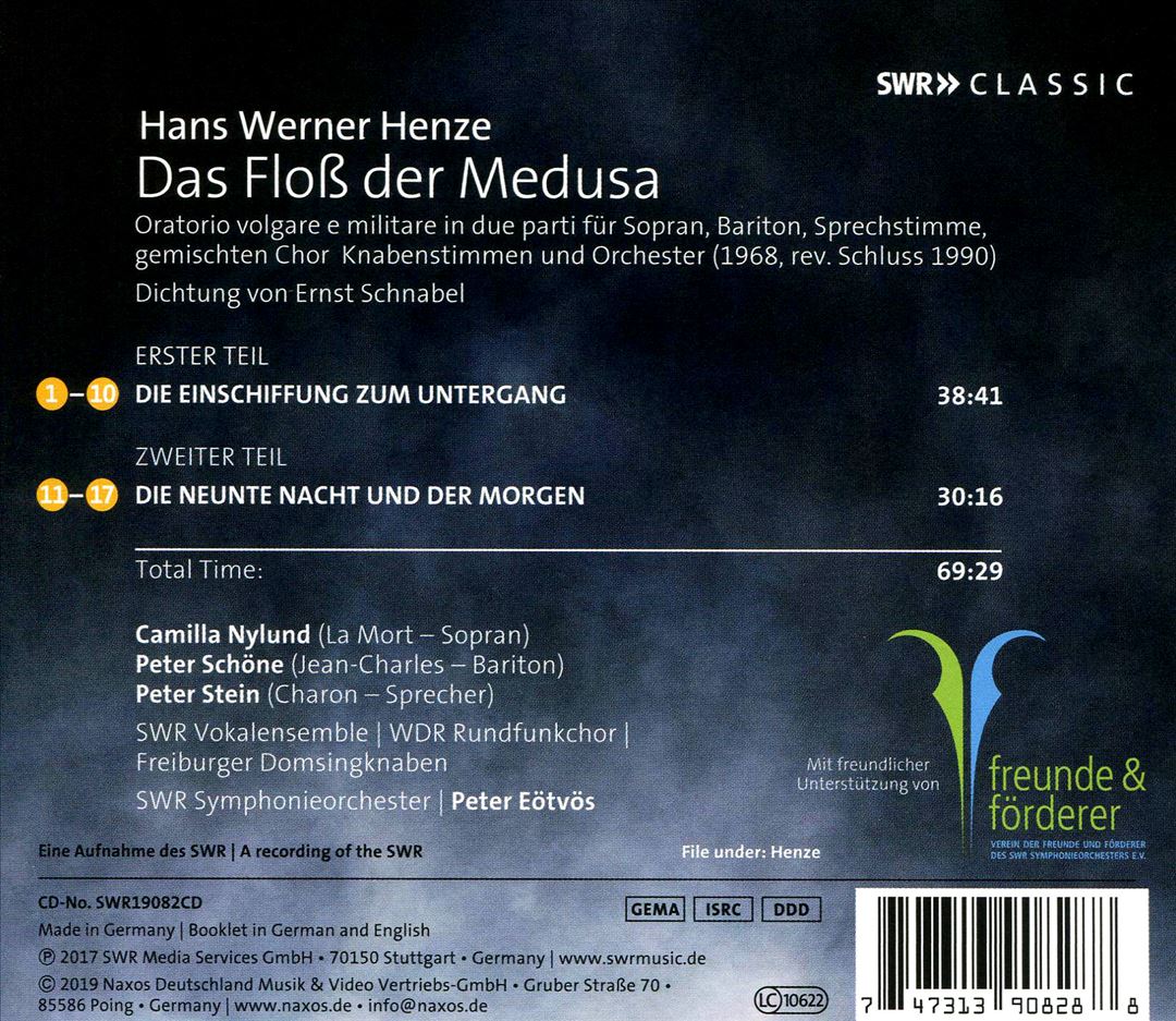 Hans Werner Henze: Das Floß der Medusa cover art