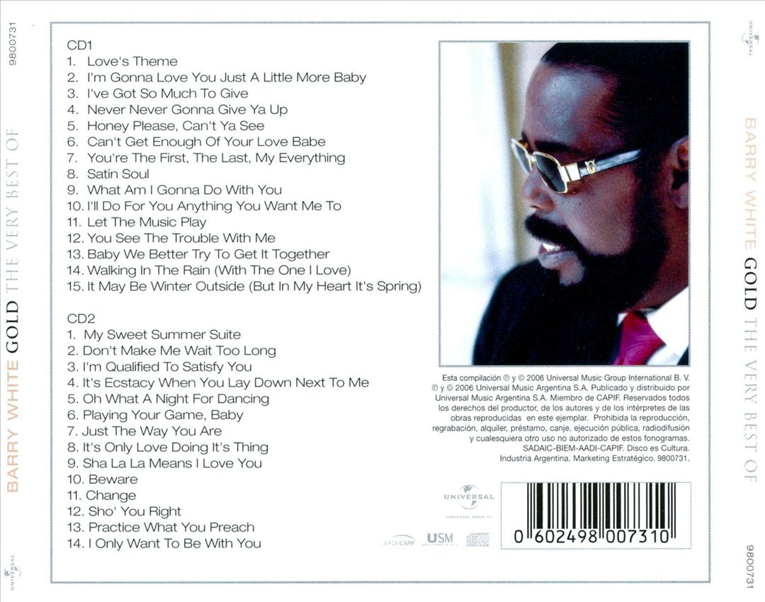 Gold: The Very Best of Barry White [Import] cover art