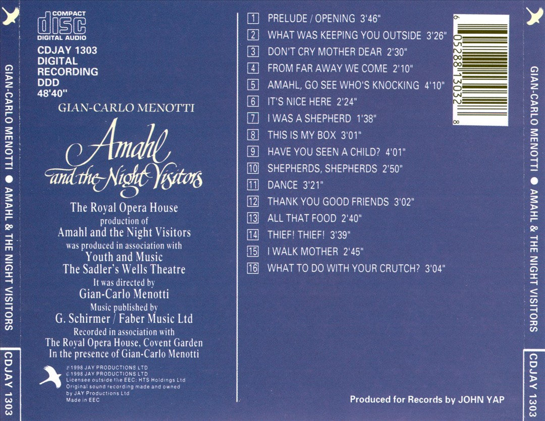 Menotti: Amahl and the Night Visitors cover art