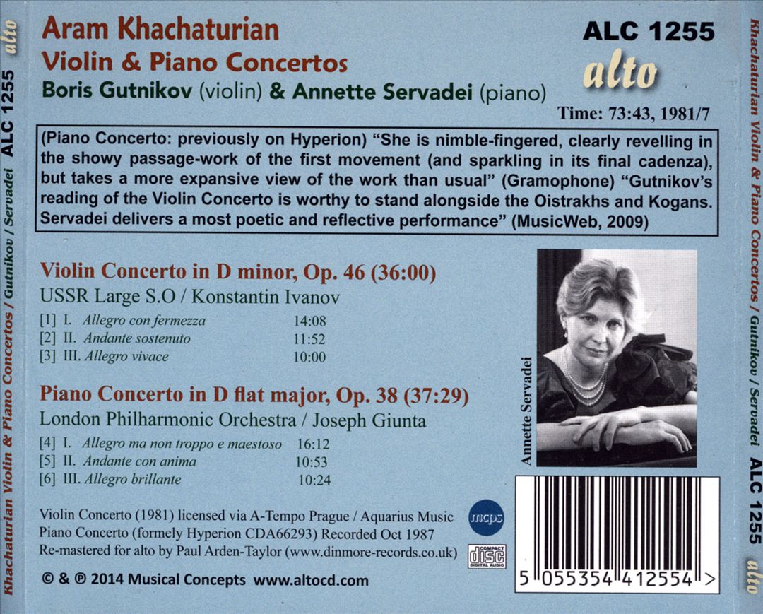 Khachaturian: Violin Concerto & Piano Concertos cover art