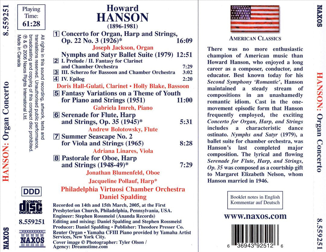 Howard Hanson: Organ Concerto cover art
