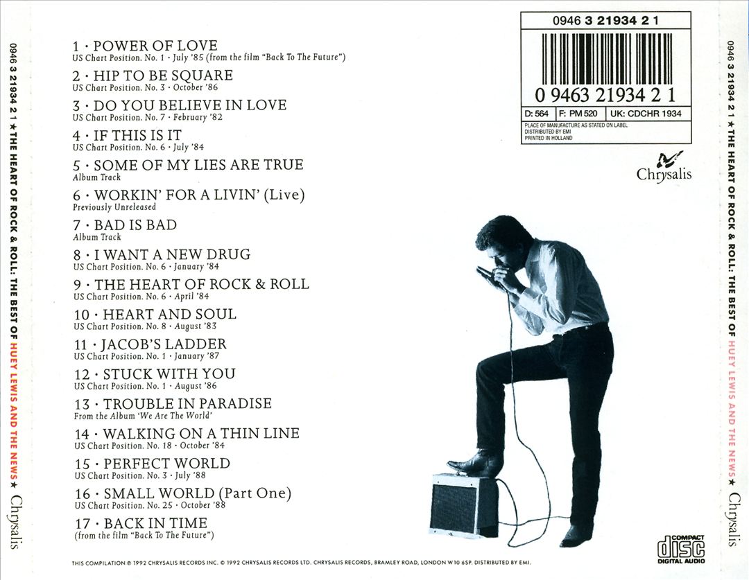 The Heart of Rock & Roll: The Best of Huey Lewis & the News [Chrysalis] cover art