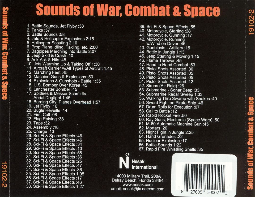 Sound Effects: War, Combat & Space [Nesak] cover art