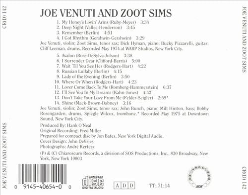 Joe Venuti and Zoot Sims cover art