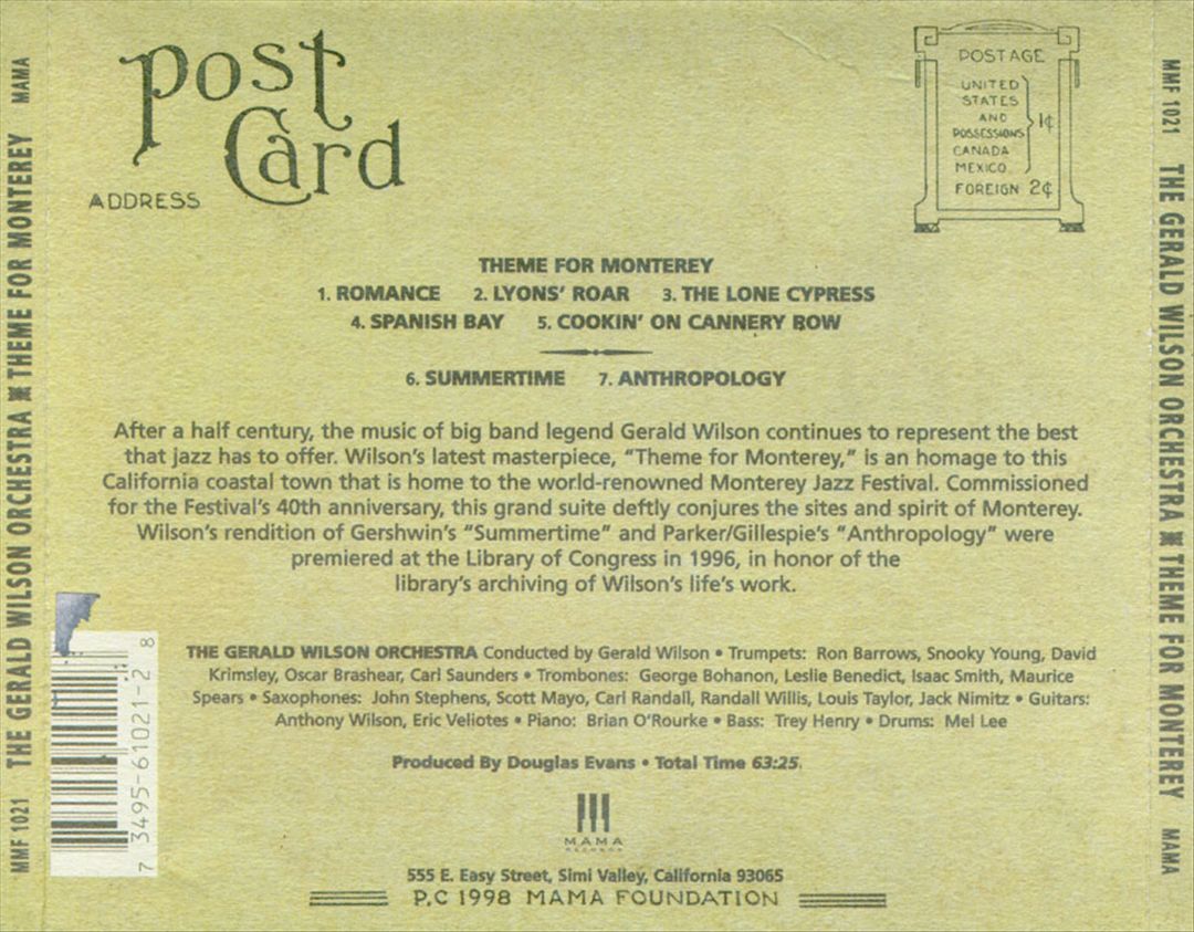 Theme for Monterey cover art