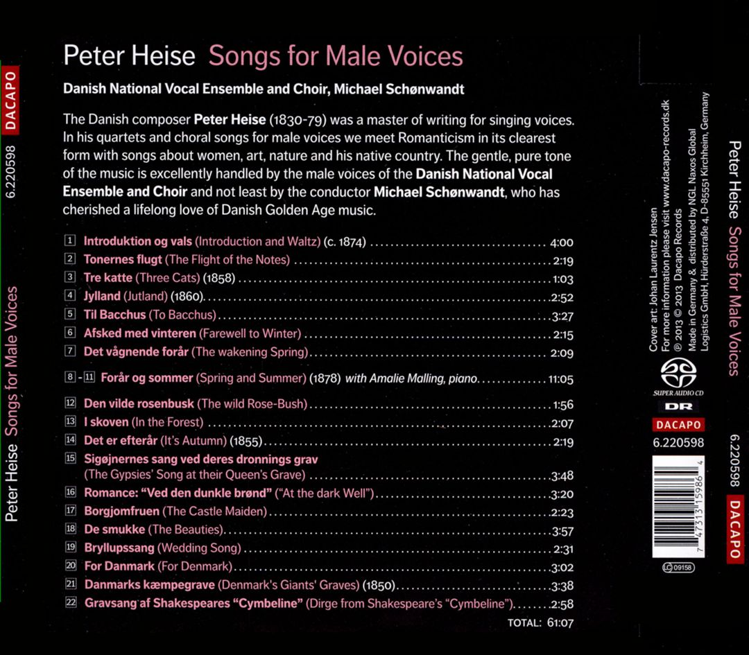 Peter Heise: Songs for Male Voices cover art