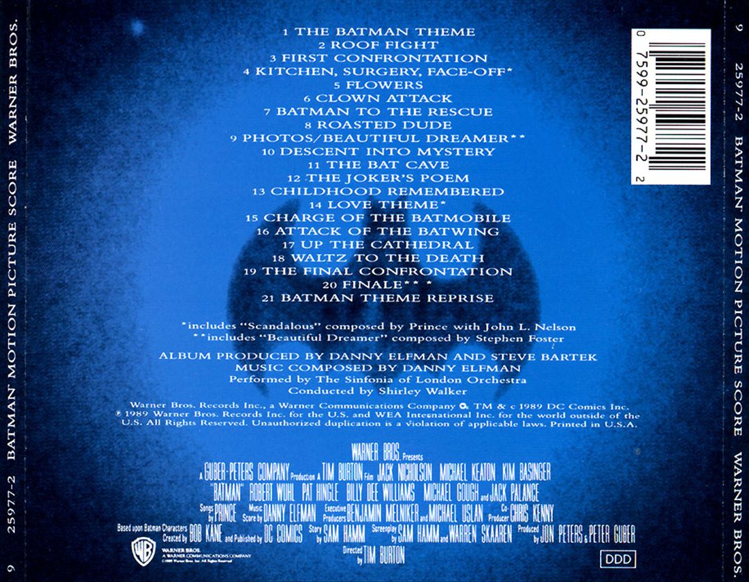 Batman [Original Motion Picture Score] cover art