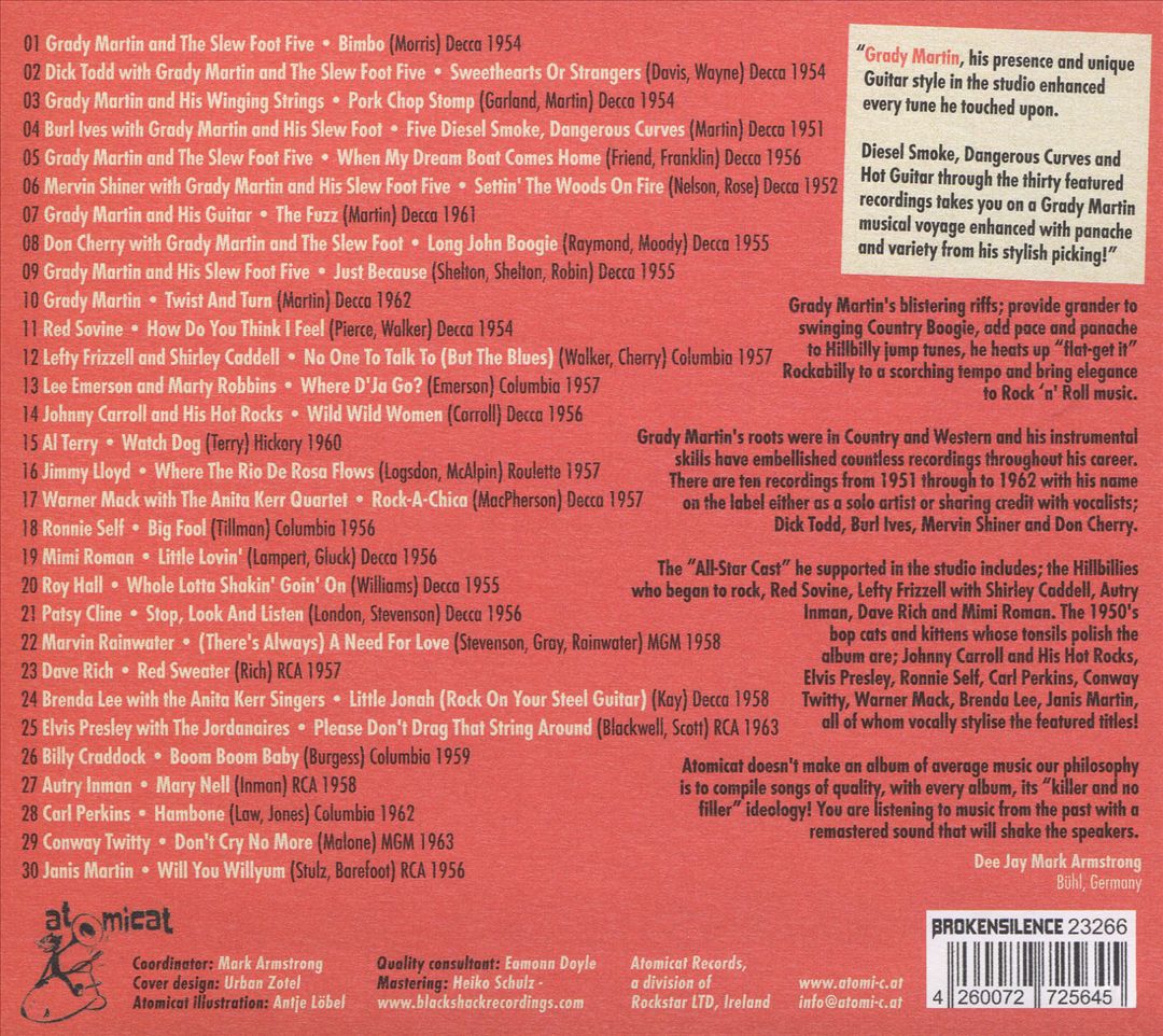 Grady Martin: Diesel Smoke Dangerous Curves and Hot Guitar cover art
