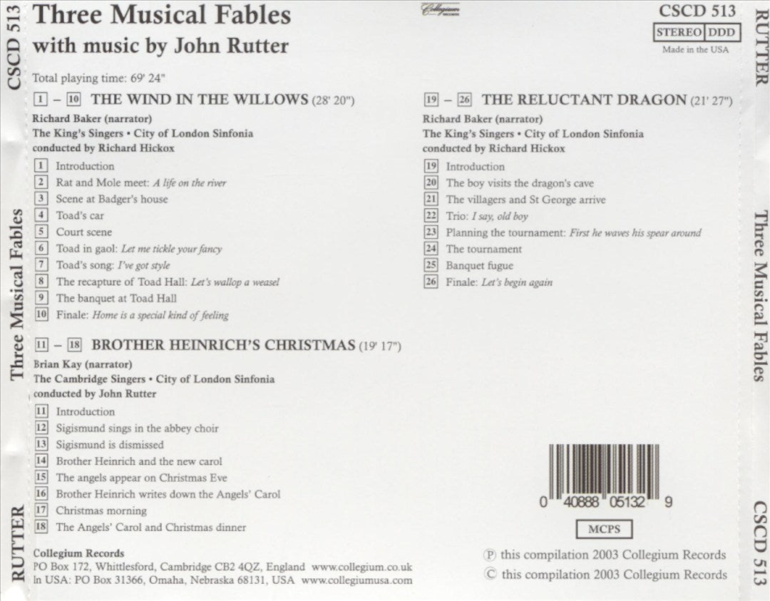 Three Musical Fables cover art