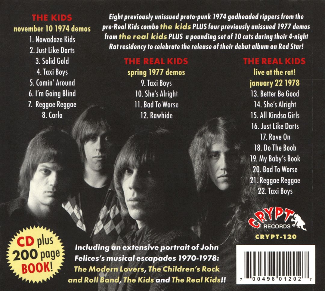 Kids November 1974 Demos/The Real Kids 1977 Demos/Live at the Rat cover art