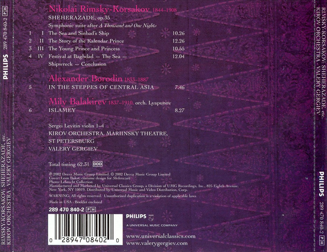 Rimsky-Korsakov: Sheherazade cover art