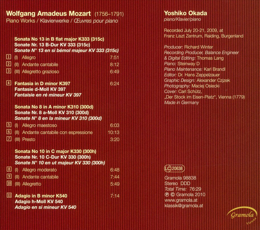 Mozart: Klavierwerke cover art