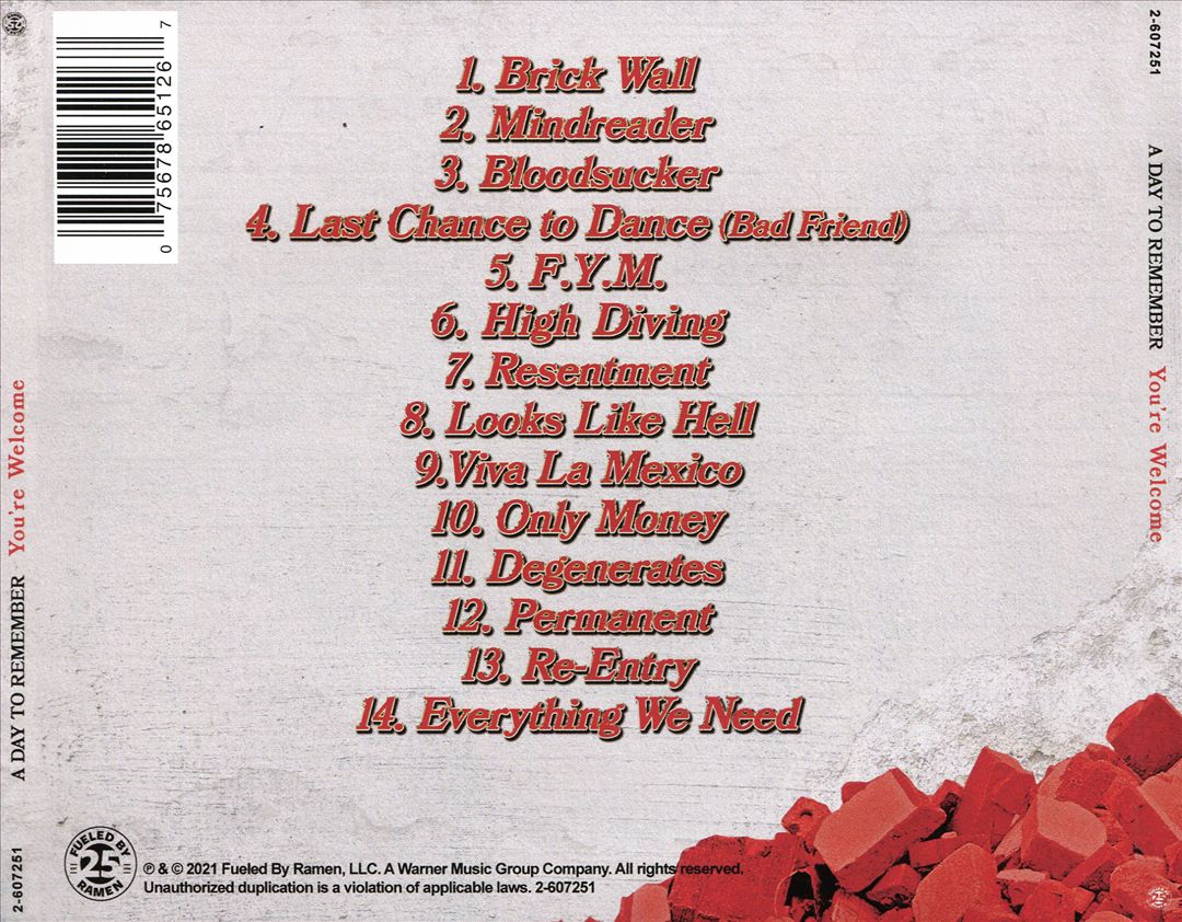 You're Welcome cover art