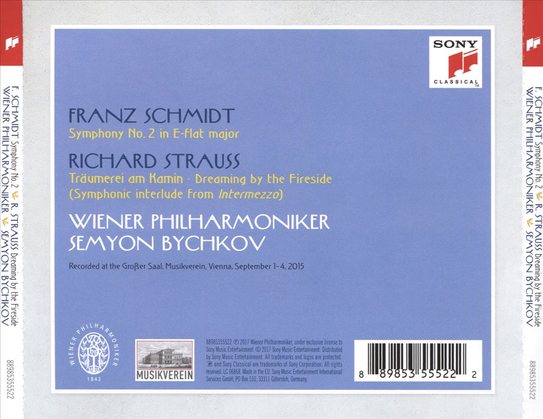 Franz Schmidt: Symphony No. 2; Richard Strauss: Dreaming by the Fireside cover art