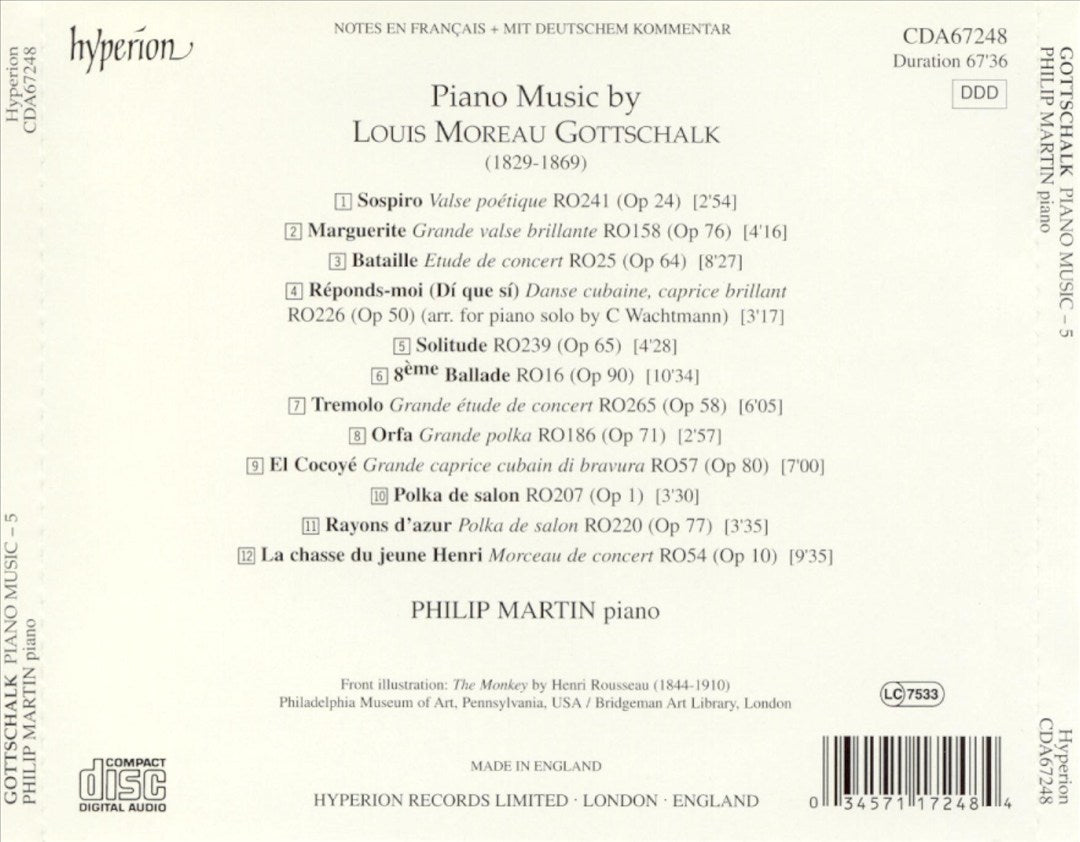 Gottschalk: Piano Music, Vol. 5 cover art