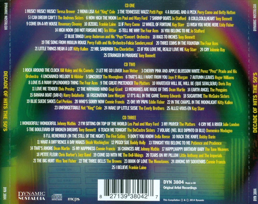 Decade of Hits: The 50's cover art