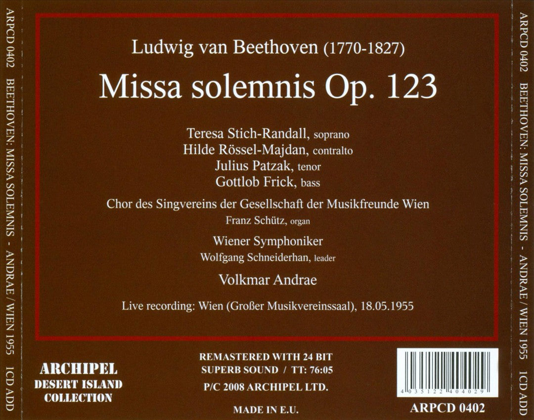 Beethoven: Missa Solemnis cover art