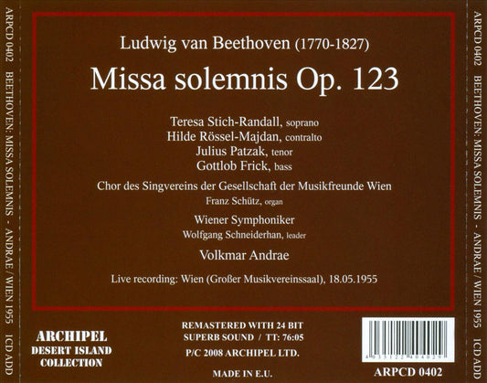 Beethoven: Missa Solemnis cover art