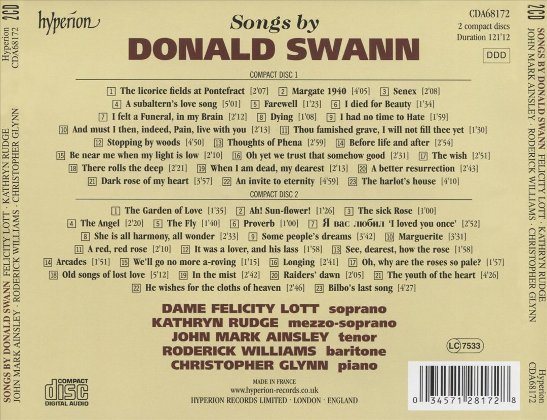 Songs by Donald Swann cover art