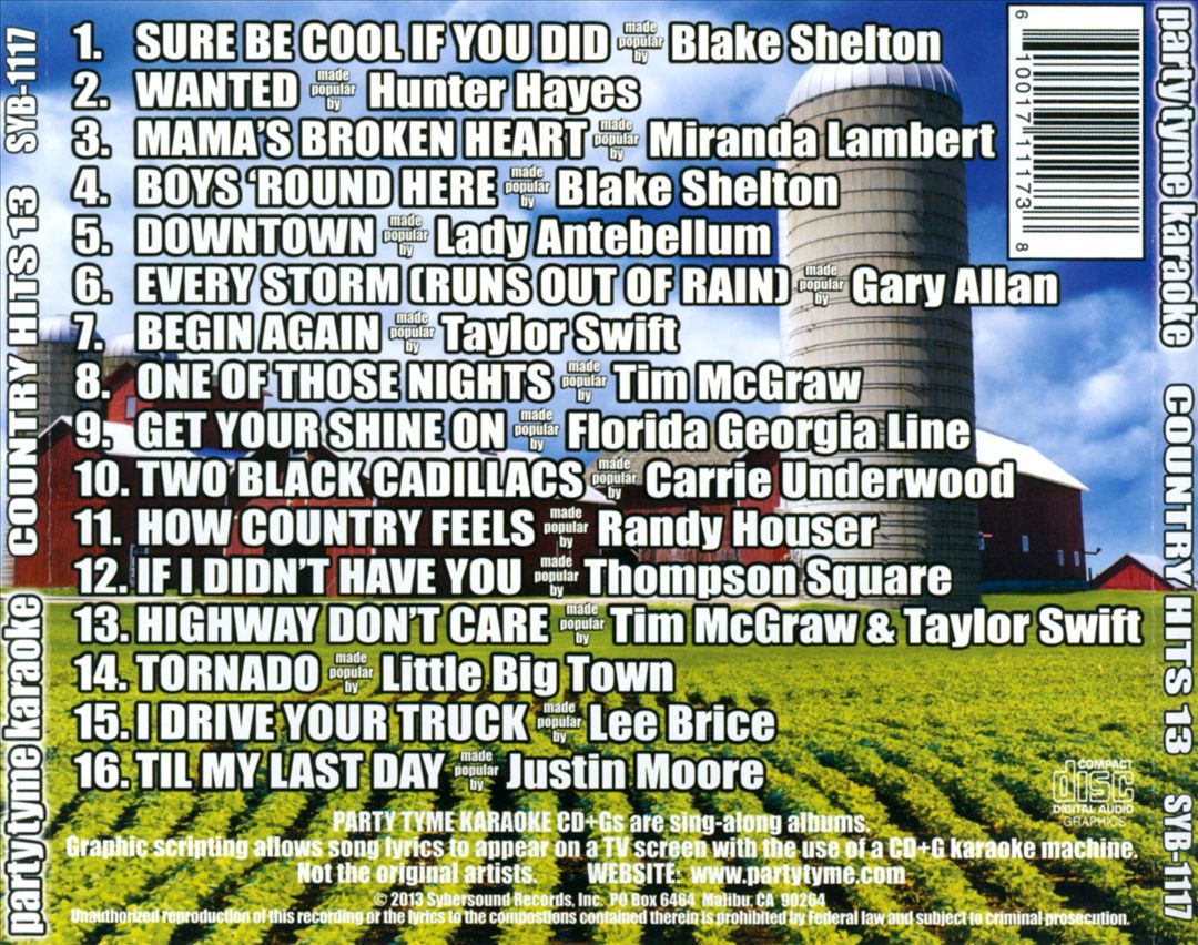 Party Tyme Karaoke: Country Hits, Vol. 13 cover art