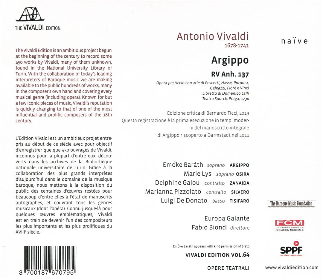Vivaldi: Argippo cover art