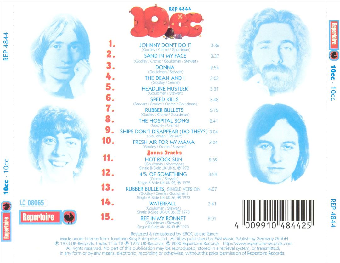10cc [Germany Bonus Tracks] cover art