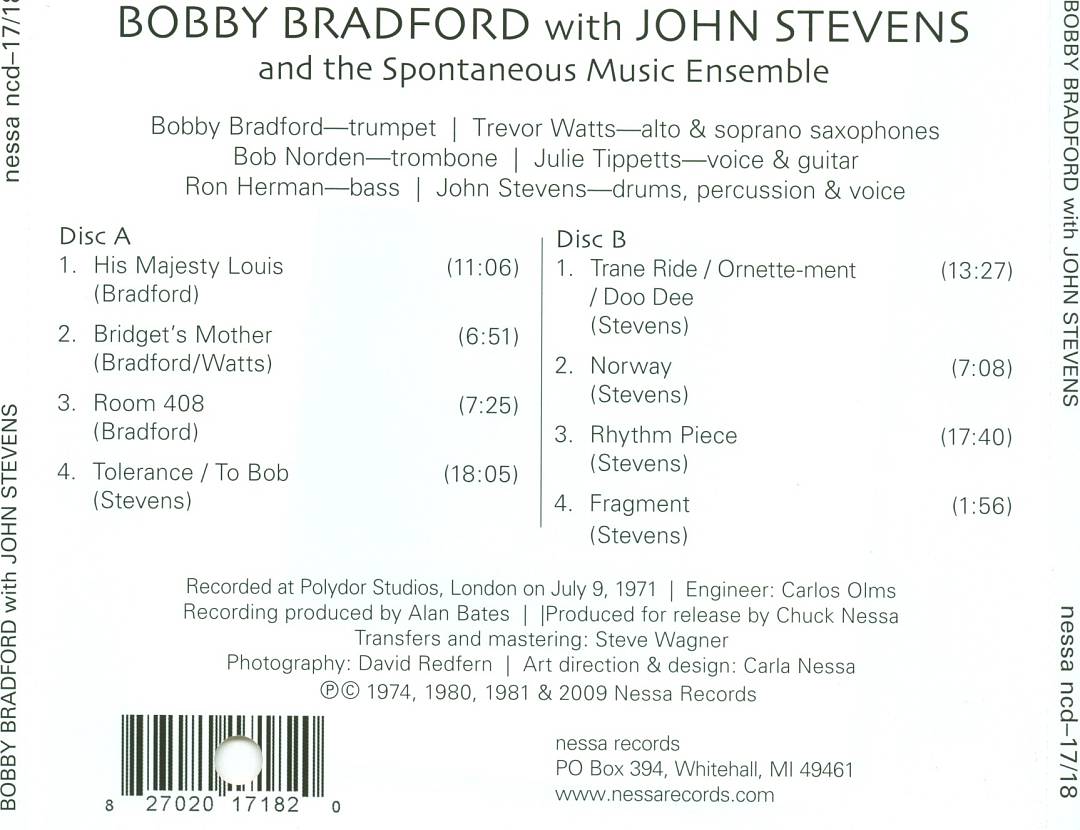 Bobby Bradford with John Stevens and the Spontaneous Music Ensemble cover art