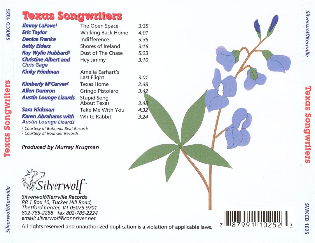 Texas Songwriters cover art