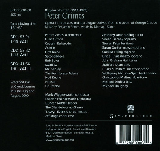 Britten: Peter Grimes cover art