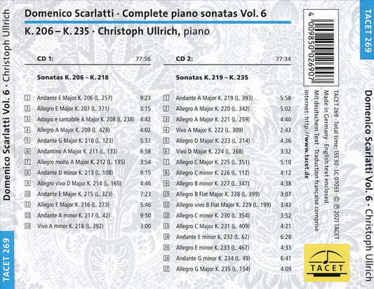Domenico Scarlatti: Complete Piano Sonatas, Vol. 6 - Sonatas K.206-K.235 cover art