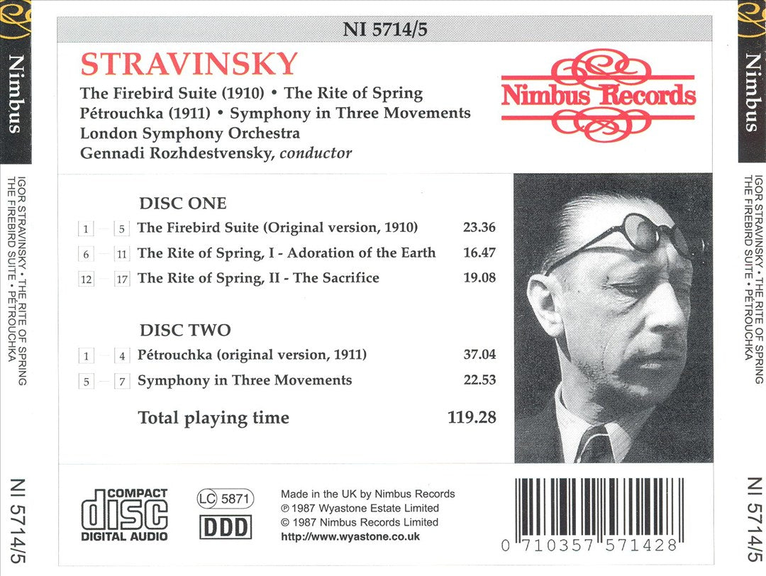 Stravinsky: The Firebird Suite; The Rite of Spring; Pétrouchka; Symphony in Three Movements cover art