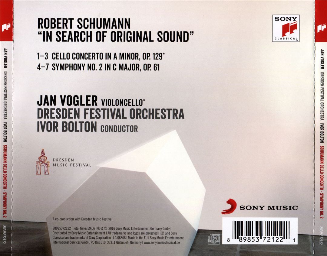 Schumann: Cello Concerto; Symphony No. 2 cover art