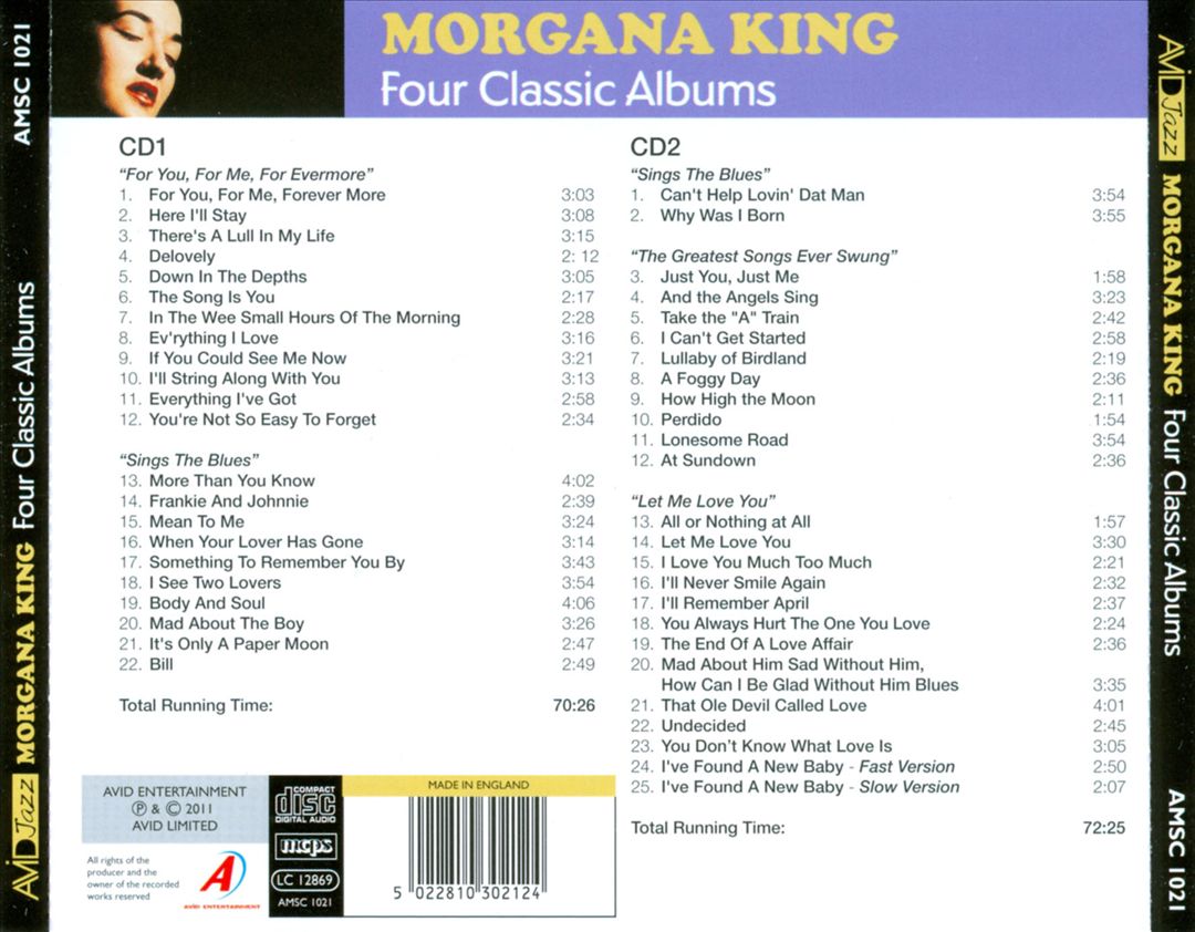 Four Classic Albums: For You, For Me, For Evermore/Sings the Blues/the Greatest Songs Ever Swung/Let Me Love You cover art