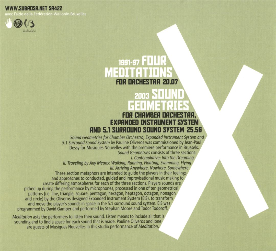 Four Meditations for Orchestra/Sound Geometries cover art