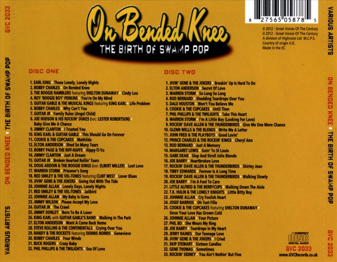 On Bended Knee: The Birth of Swamp Pop cover art