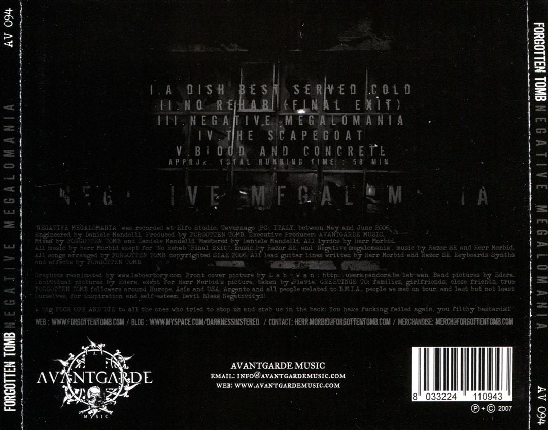 Negative Megalomania cover art