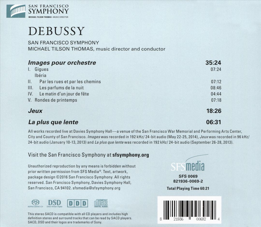 Debussy: Images; Jeux; La Plus Que Lente cover art