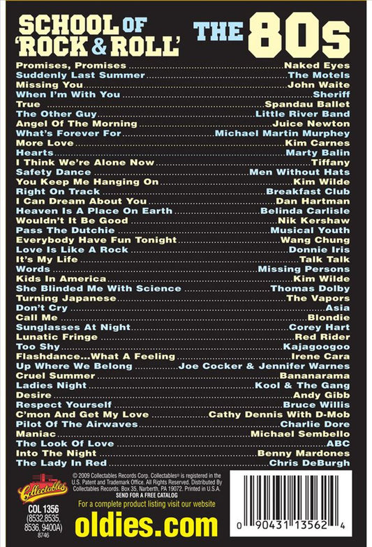 School of Rock & Roll: 80S cover art