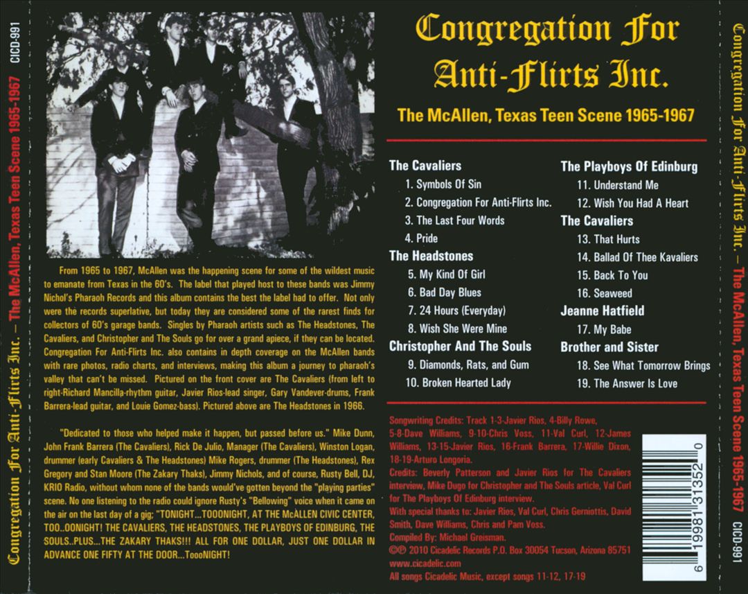 Congregation for Anti-Flirts Inc: The McAllen, Texas Teen Scene 1965-1967 cover art