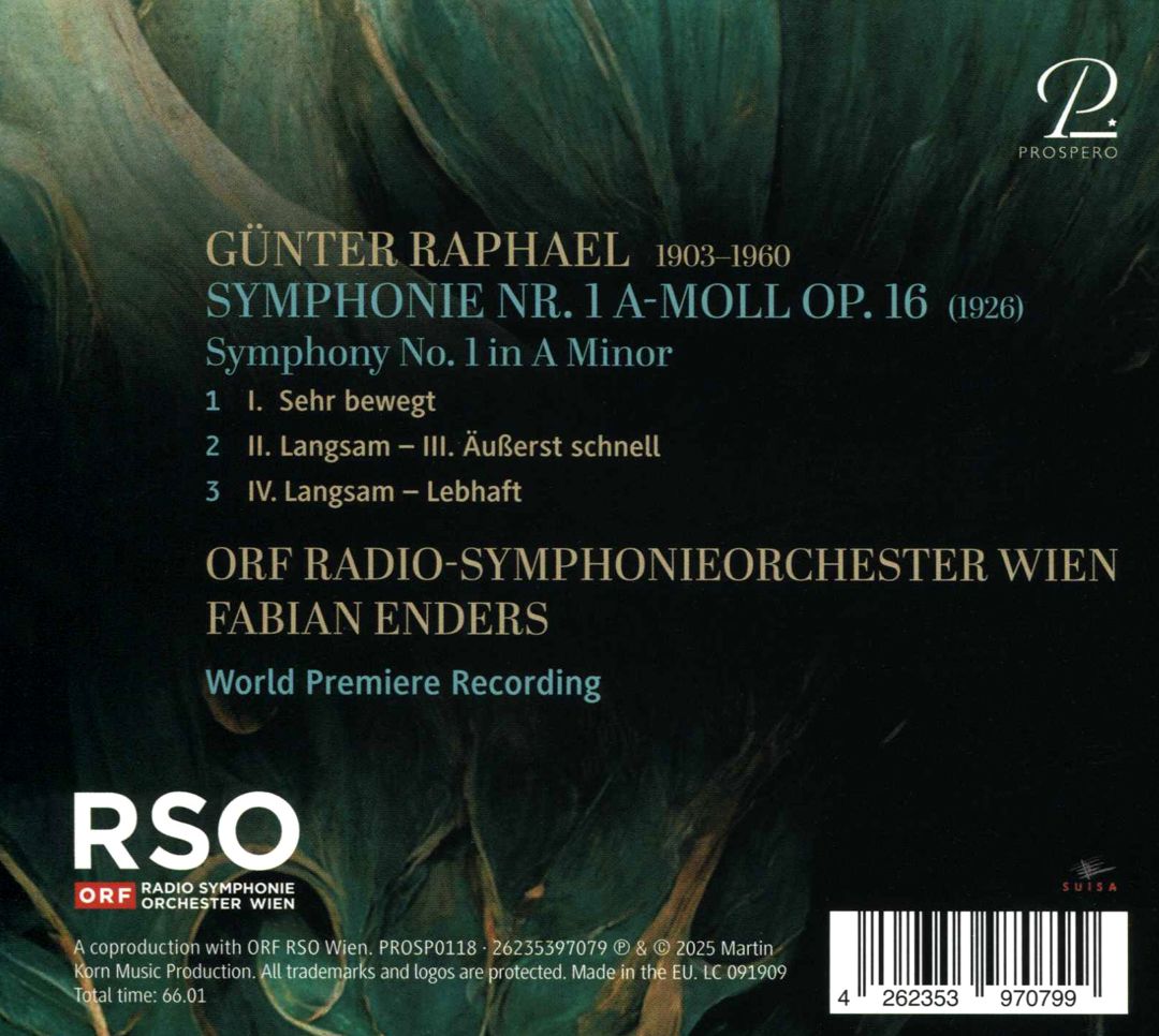 Gunter Raphael: Symphonie Nr. 1 cover art