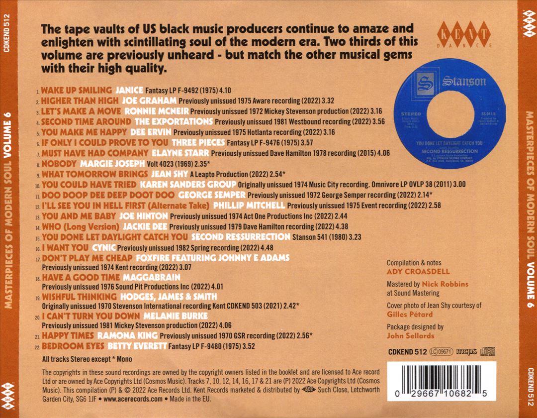 Masterpieces Of Modern Soul, Vol. 6 cover art